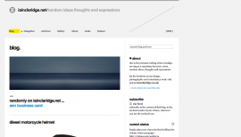 Iain Claridge, Blog